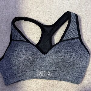 PINK Victoria's Secret Heathered Gray Sports Bra